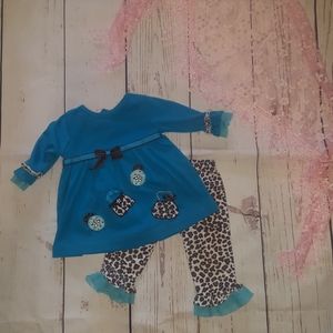 Emily Rose ruffle 2 piece matching set 18m